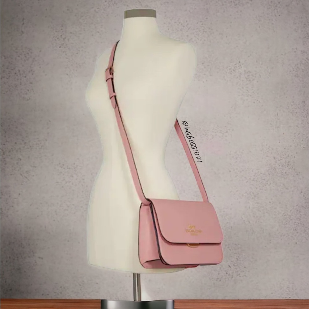 Coach Mini Brynn Leather Crossbody in True Pink BRAND NEW W/TAGS - Picture 9 of 11